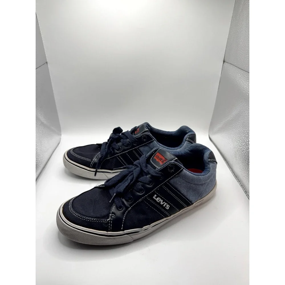 Levi's‎ Chambray 517435U80 Mens 8 Sneaker Navy Blue Low Top Lace Up Casual Shoes